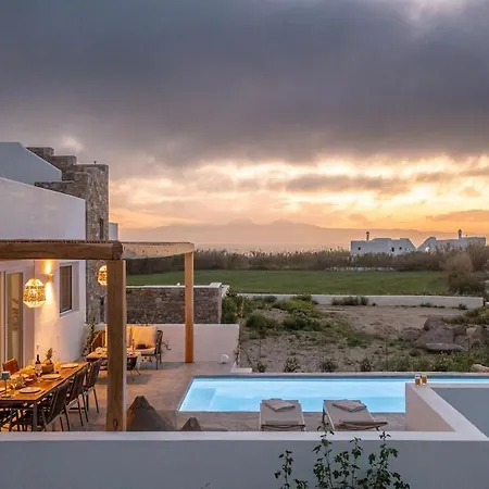 Villa Emerald Sunset Villa, Orkos Beach, By Naxosvibe *